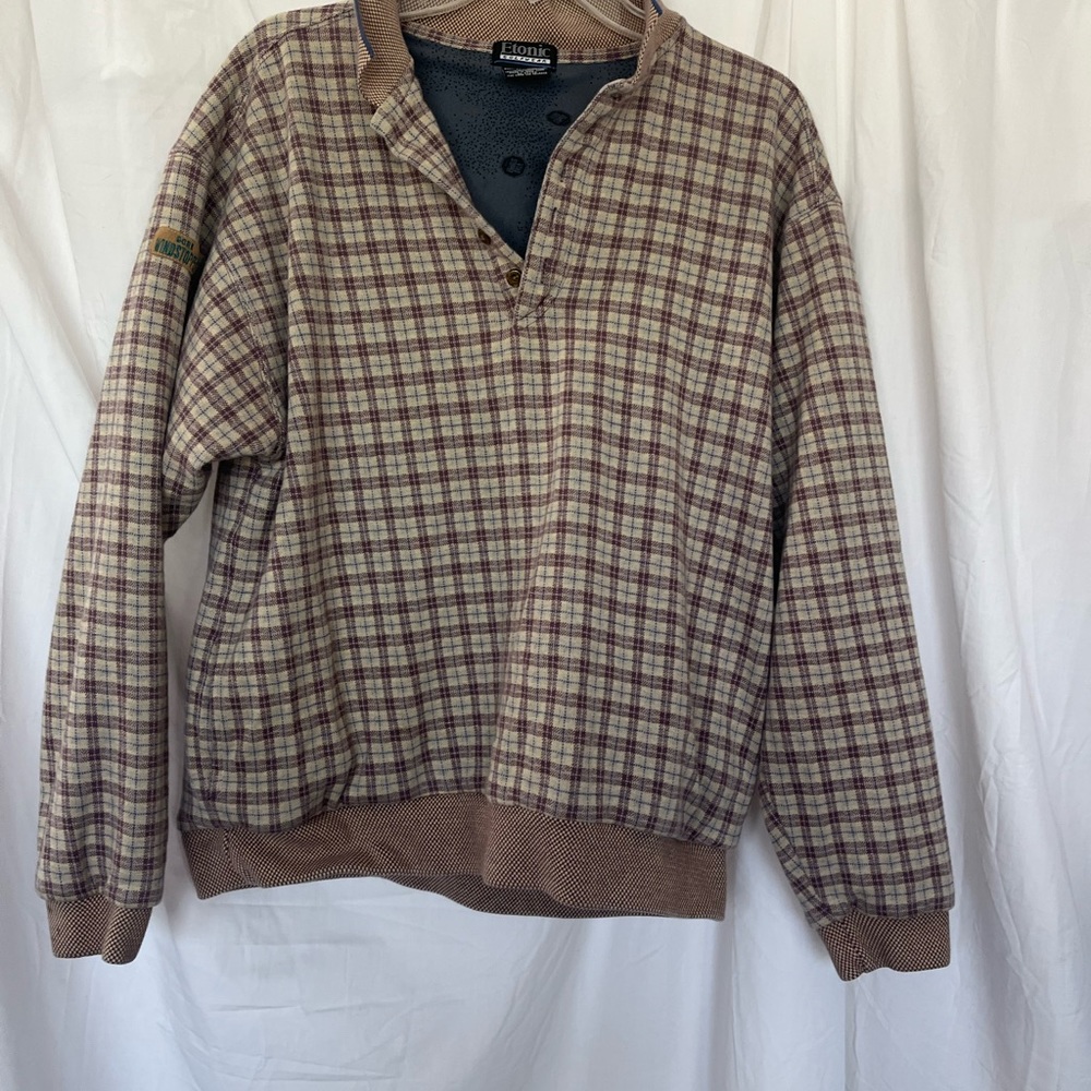 VTG Etonic Gore Windstopper Plaid Golf Windshirt jacket Large